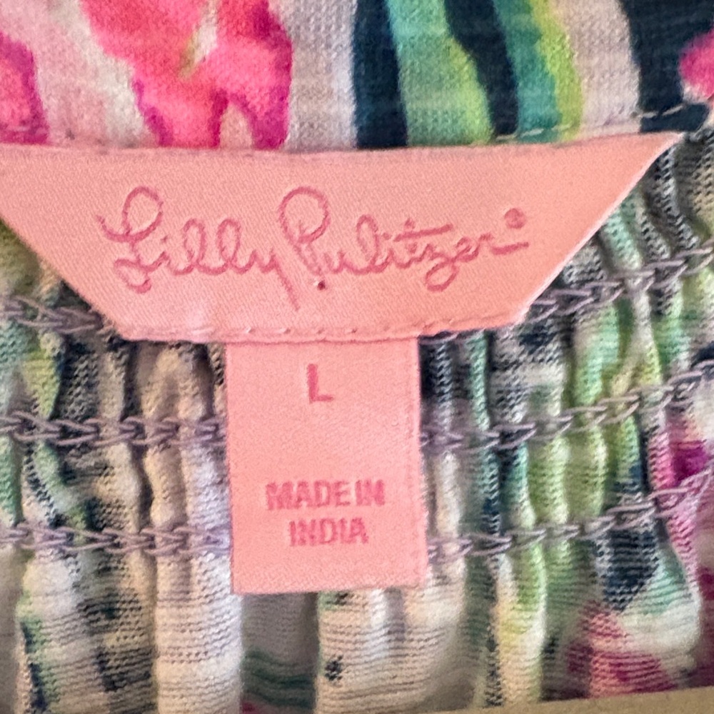 Lilly Pulitzer Slathouse Soirée Essie Mini Dress Size L - Picture 6 of 9